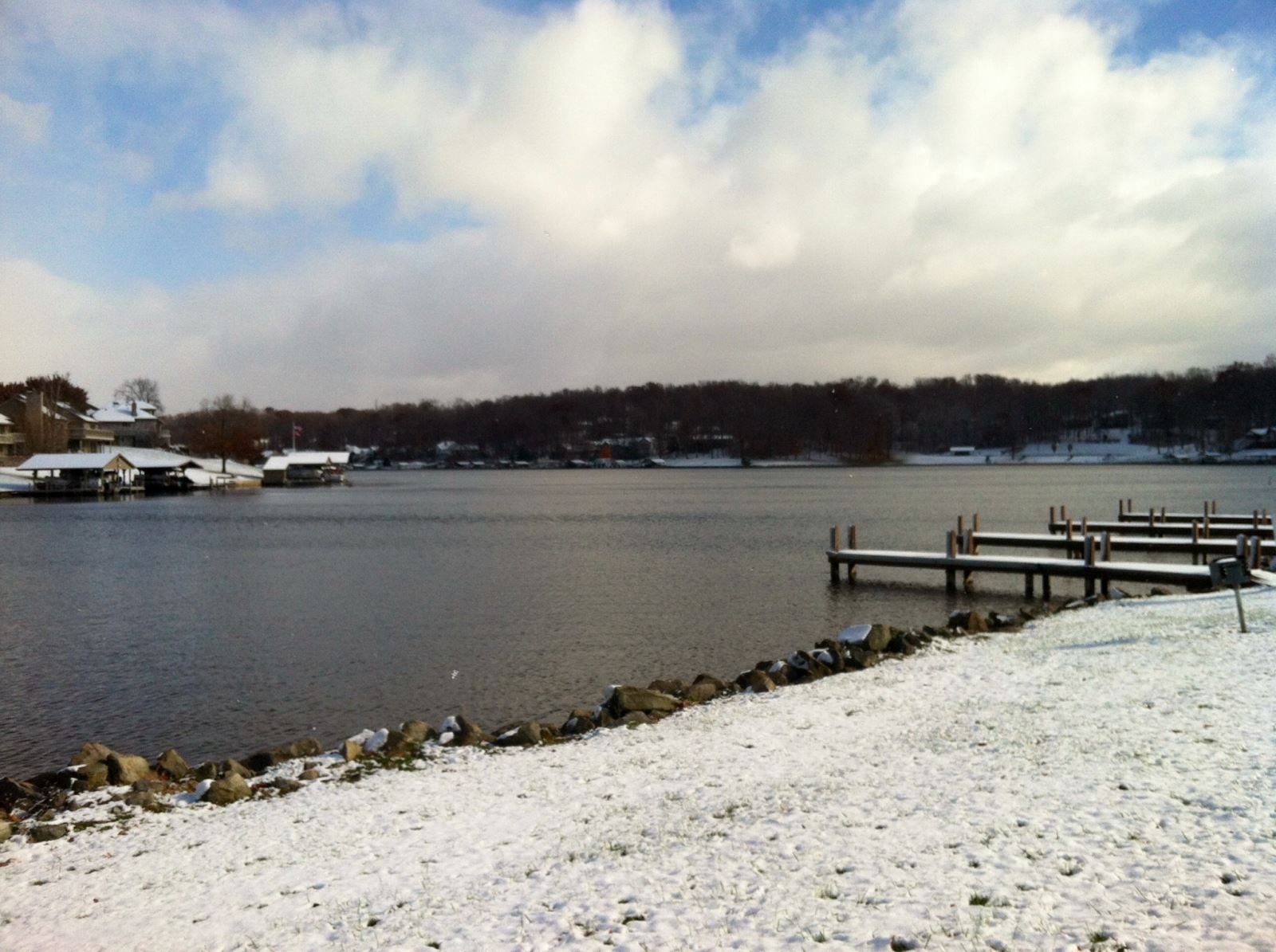 Apple Valley Lake First Snowfall of the Season, Photo by Apple Valley Lake REALTOR Sam Miller