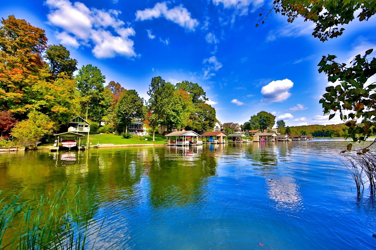 Apple Valley Lake Cove Reflection photo by Sam Miller