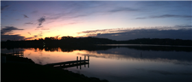 Apple Valley Lake at sunset